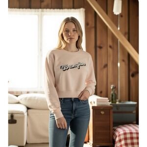 Cowgirl Barbie🤠 Y2K Wrangler Sweatshirt Pink WesternGrunge 90s BubbleBabyCrop S